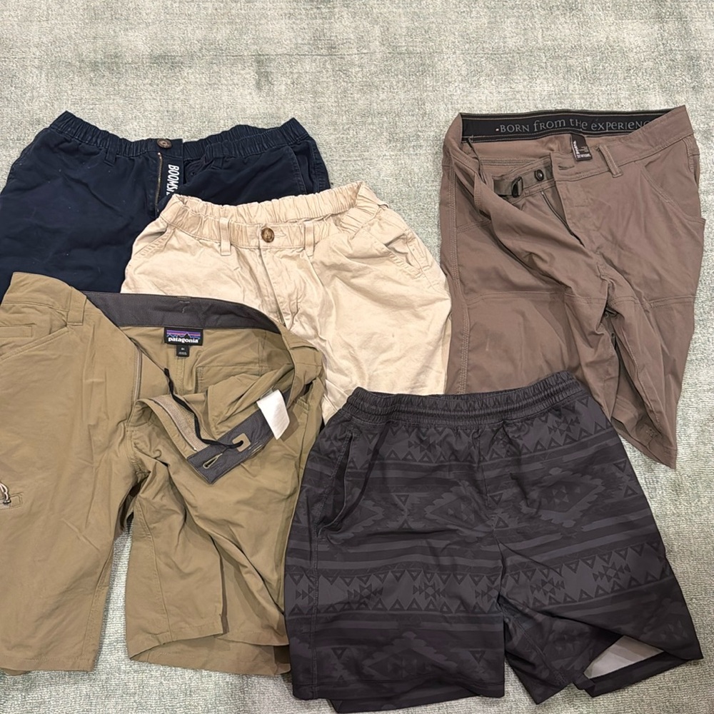 Men’s shorts lot - Patagonia, Chubbies, PRANA - small / 31